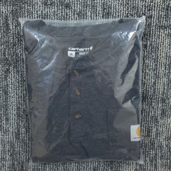 Carhartt Original Fit 3 Button Down Shirt Sleeve Grey Shirt Size XL - Picture 8 of 8